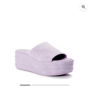 Lavendar Platform Slip-on Sandals - No Boundaries - Women’s 8.5
